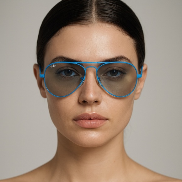 Ray-Ban Accessories - Ray-Ban Gunmetal Blue Large Aviator Large Unisex Sunglasses RB3025